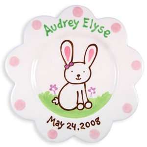  Girl Bunny Personalized Plate 
