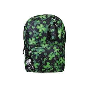  17 AIR EXPRESS STYLISH PRINTED BACKPACK W/ GREEN CLOVER 