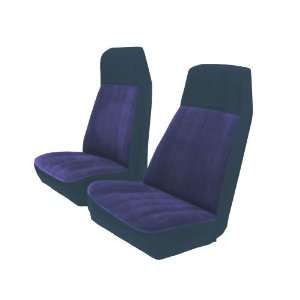   Bucket Seat Upholstery with Blue Regal Velour Inserts Automotive