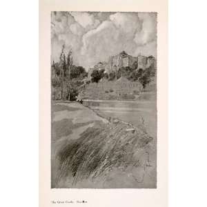  1914 Halftone Print Bouillon Castle Luxembourg Belgium 
