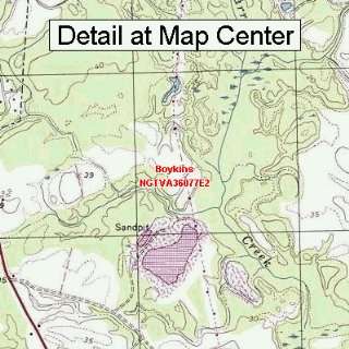  USGS Topographic Quadrangle Map   Boykins, Virginia 