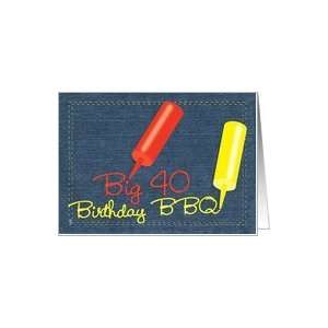  Birthday 40 BBQ Invitations Party Card Toys & Games