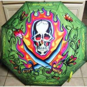  Ed Hardy Umbrella Skull 13 Tattoo Design with Swarovski 