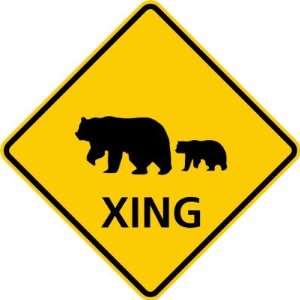  Bear Crossing Highway Sign Magnets Patio, Lawn & Garden