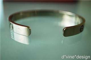 AUTH Cartier Love bracelet CUFF open white gold in size 16 with paper 