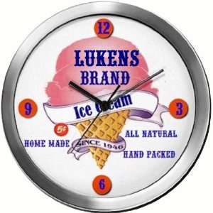  LUKENS 14 Inch Ice Cream Metal Clock Quartz Movement 