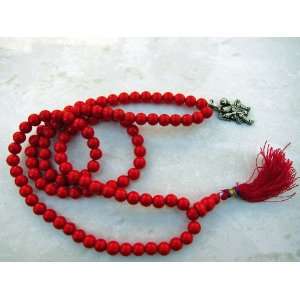   Mala 108 Beads Yoga Mala on String with Hanuman Pendant + Guru Bead