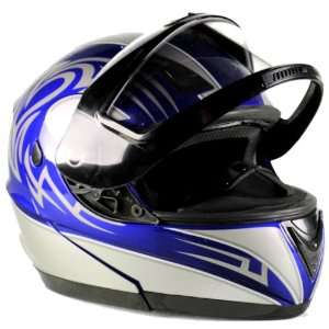  Modular Flip Up Snowmobile Helmet Blue, XX Large 