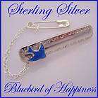 STERLING SILVER BLUEBIRD OF HAPPINESS RECTANGLE IDENTIT