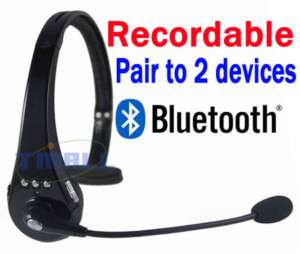 Bluetooth Recordable headset Headphone for cell phone iphone Trucker 