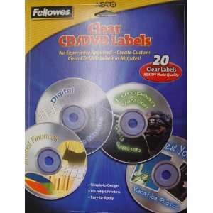  FELLOWES/NEATO 99992 20 Pack Gloss Clear CD Labels 