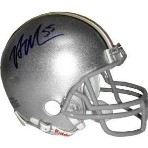  Nick Mangold Ohio State Buckeyes Autographed Mini Helmet 
