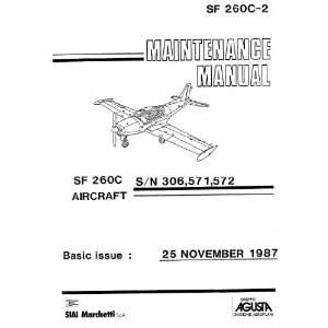    SIAI Marchetti SF 260 C Aircraft Maintenance Manual  1987 s Books