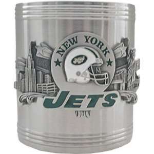   New York Jets Stainless Steel & Pewter Can Cooler