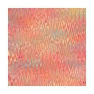   Florentine Marbled Paper   Red Chevron Pattern Arts, Crafts & Sewing