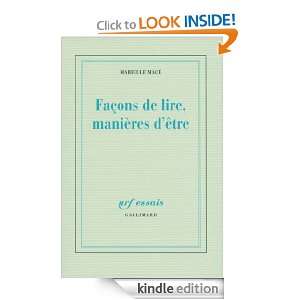   NRF Essais) (French Edition) Marielle Macé  Kindle Store