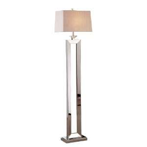  Mario Lamps 09F506 Polished Crystal Floor Lamp, Chrome 