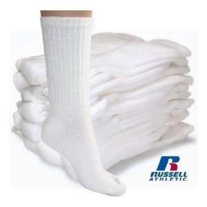 Russell Athletic Mens Performance Crew Sock (White   12 Pair)