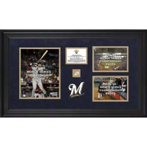 com Milwaukee Brewers 3 Photograph Framed Collectible  Details 2011 