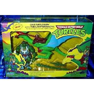   Cave Turtle Raph and Tubular Pterodactyl 4 Figure Set Toys & Games