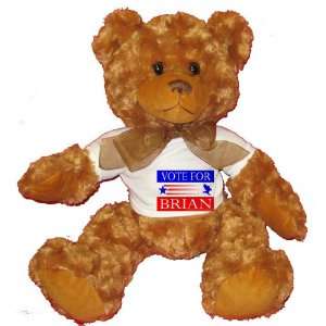  VOTE FOR BRIAN Plush Teddy Bear with WHITE T Shirt Toys 