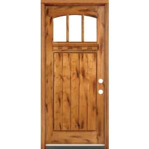   PA LH Left Hand Swing Arch Top 3 Light Door, Prefinished Knotty Alder