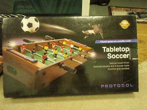 TABLETOP SOCCER/FOOSBALL DELUXE WOOD PORTABLE  PROTOCOL 658531995212 