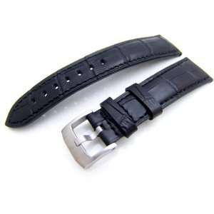  TAIKONAUT 22mm CrocoCalf Watch Strap*Black**, Screw in 