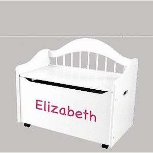  Personalized kids wooden limited edition toy box   white 