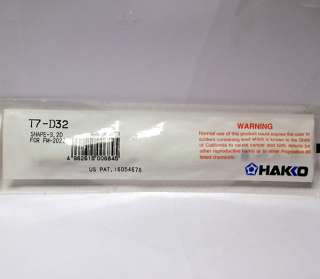 NEW Hakko T7/T15 D32 Soldering Tip For FM 202/FP 102  