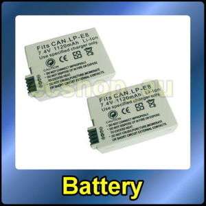   Battery for Canon LP E8 LPE8 EOS Rebel T2i T3i EOS 550D 600D Kiss X4