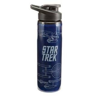   Star Trek Enterprise 24 Ounce Stainless Steel Water Bottle, Navy/White