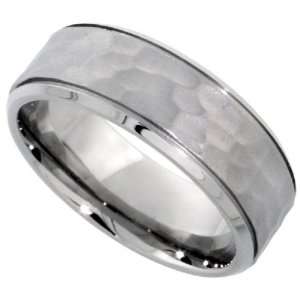   mm ) Comfort Fit Hammered Design Frosted Finish Band 10 Jewelry