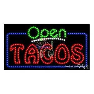  Tacos LED Sign 17 inch tall x 32 inch wide x 3.5 inch deep 