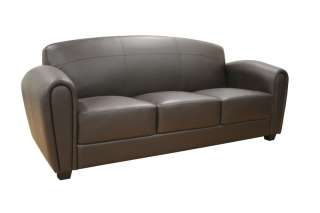 SYNA ContemporarY brown LEATHER ModerN SOFA  