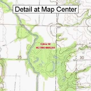  USGS Topographic Quadrangle Map   Edina SE, Missouri 