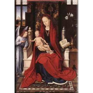   and Angel 21x30 Streched Canvas Art by Memling, Hans