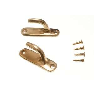  CURTAIN TIE HOLD BACK HOOKS MODERN SOLID BRASS 45MM WITH 