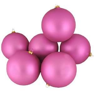  Club Pack of 12 Matte Bubblegum Pink Glass Ball Christmas 