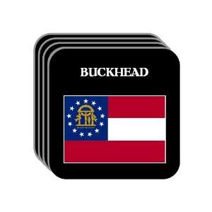 US State Flag   BUCKHEAD, Georgia (GA) Set of 4 Mini Mousepad Coasters