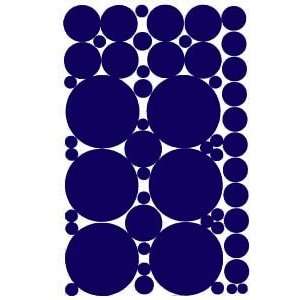   King Blue Vinyl Polka Dots Wall Decor Decals Stickers 