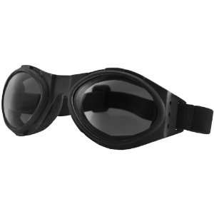  Bobster Eyewear Bugeye Goggles , Color Black/Smoke Lens 