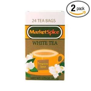 Market Spice Pomegranate Splash White Tea, 24 Count Tea Bags (Pack of 