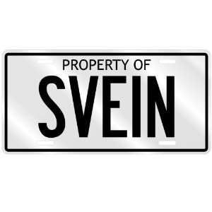  PROPERTY OF SVEIN LICENSE PLATE SING NAME