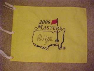 2006 MASTERS golf FLAG Autographed Signed Autograph PHIL MICKELSON 