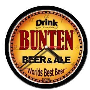  BUNTEN beer and ale cerveza wall clock 