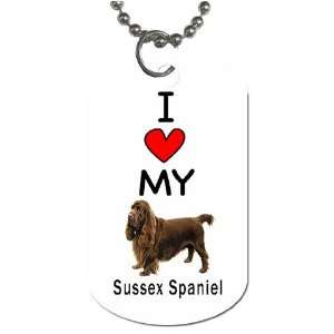  I Love My Sussex Spaniel Dog Tag 