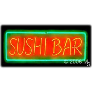 Neon Sign   Sushi Bar   Large 13 x 32  Grocery & Gourmet 