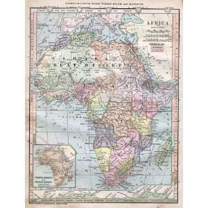  Monteith 1885 Antique Map of Africa