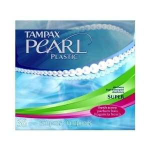  Tampax Pearl Tampons, Super Absorbency, Fresh Scent, 36 ct 